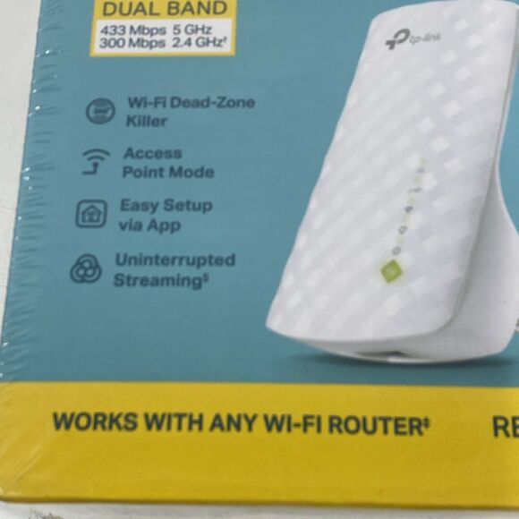 TP-LINK AC750 Dual Band 433 Mbps Mesh WiFi Range Extender Works W/ Any Router - Picture 7 of 7